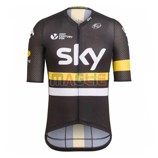 Maglia Sky manica corta 2017 giallo e nero